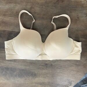 Cacique Lightly Lined Bra Size 44C‎ Nude Beige Underwire Plus Size